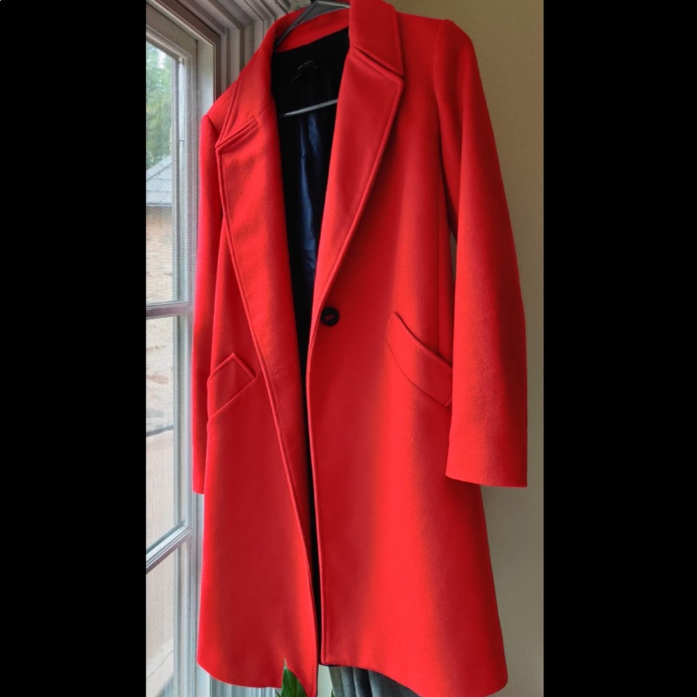 Red wool coat